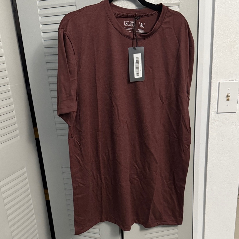 Triple Aught Design Maroon Short Sleeve Tee